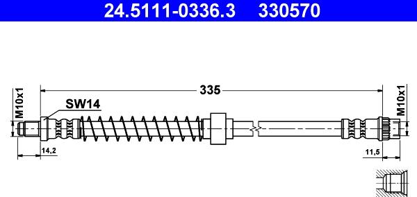 ATE 24.5111-0336.3 - Bremžu šļūtene www.autospares.lv