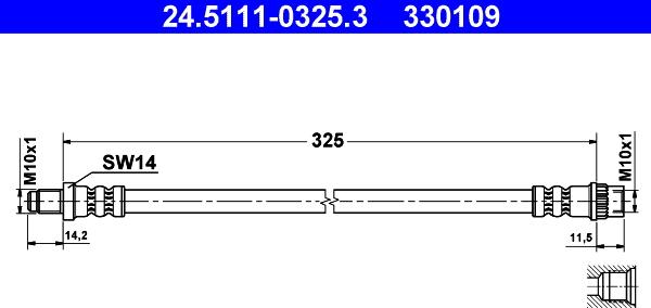 ATE 24.5111-0325.3 - Bremžu šļūtene www.autospares.lv