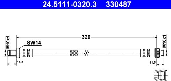 ATE 24.5111-0320.3 - Bremžu šļūtene www.autospares.lv