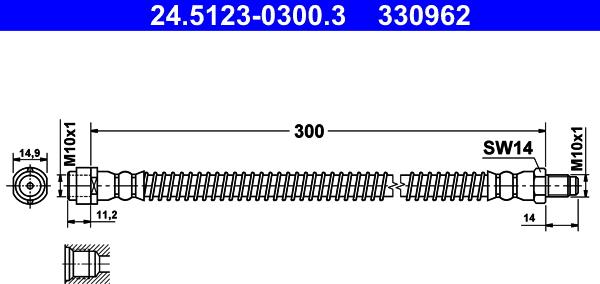 ATE 24.5123-0300.3 - Bremžu šļūtene www.autospares.lv