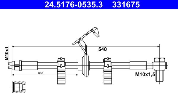 ATE 24517605353 - Bremžu šļūtene www.autospares.lv