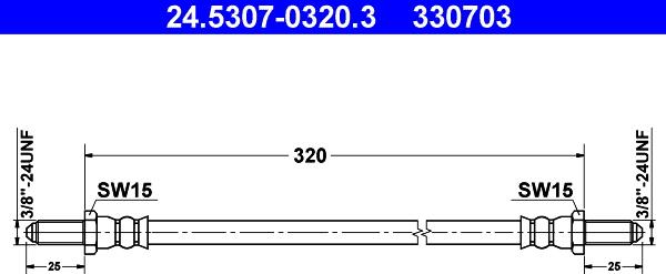 ATE 24.5307-0320.3 - Bremžu šļūtene www.autospares.lv