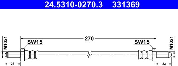 ATE 24.5310-0270.3 - Bremžu šļūtene www.autospares.lv