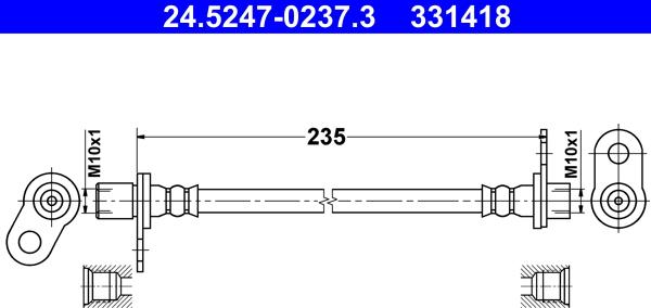 ATE 24.5247-0237.3 - Bremžu šļūtene www.autospares.lv