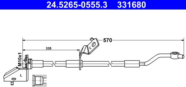 ATE 24.5265-0555.3 - Bremžu šļūtene www.autospares.lv