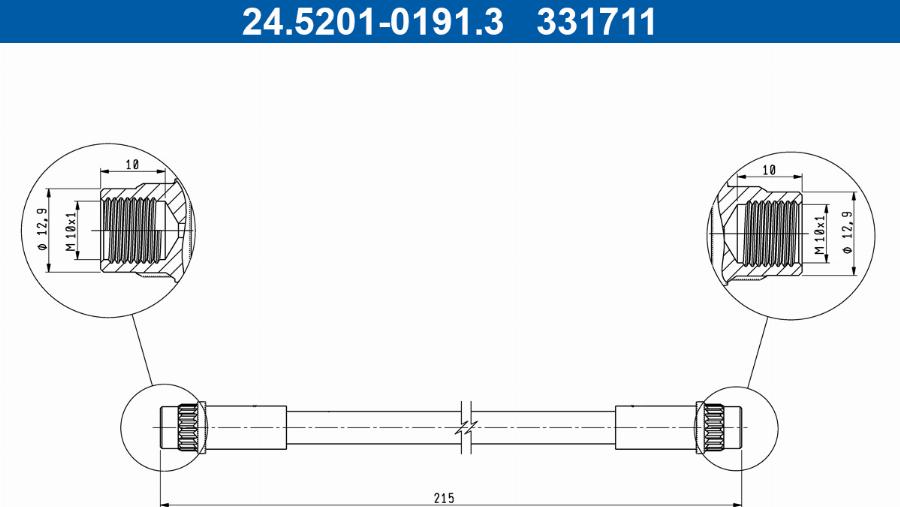 ATE 24.5201-0191.3 - Bremžu šļūtene www.autospares.lv