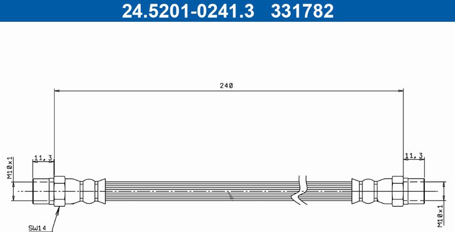 ATE 24.5201-0241.3 - Bremžu šļūtene www.autospares.lv