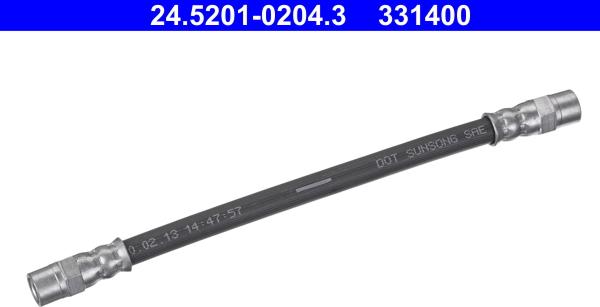 ATE 24.5201-0204.3 - Тормозной шланг www.autospares.lv