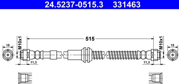 ATE 24.5237-0515.3 - Bremžu šļūtene www.autospares.lv