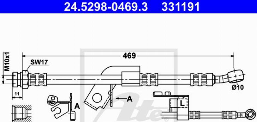 ATE 24.6241-1703.7 - Bremžu suports autospares.lv