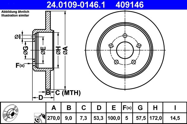 ATE 24.0109-0146.1 - Bremžu diski www.autospares.lv