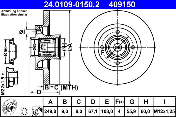 ATE 24.0109-0150.2 - Bremžu diski autospares.lv