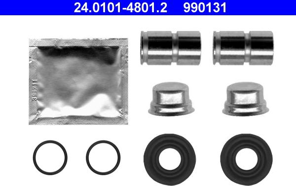 ATE 24.0101-4801.2 - Piederumu komplekts, Bremžu suports autospares.lv