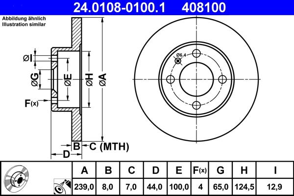 ATE 24.0108-0100.1 - Bremžu diski www.autospares.lv