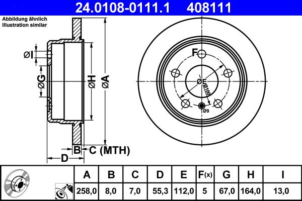 ATE 24.0108-0111.1 - Тормозной диск www.autospares.lv