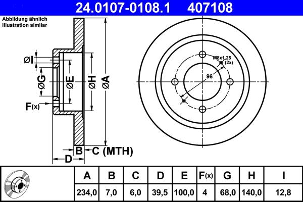 ATE 24.0107-0108.1 - Bremžu diski autospares.lv