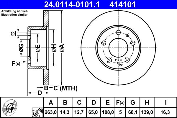 ATE 24.0114-0101.1 - Bremžu diski www.autospares.lv