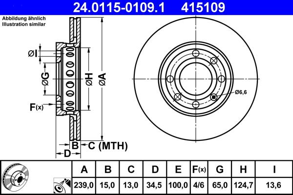 ATE 24.0115-0109.1 - Bremžu diski autospares.lv