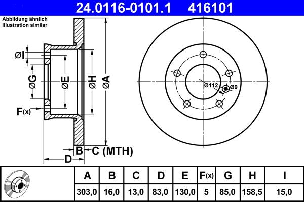 ATE 24.0116-0101.1 - Bremžu diski www.autospares.lv