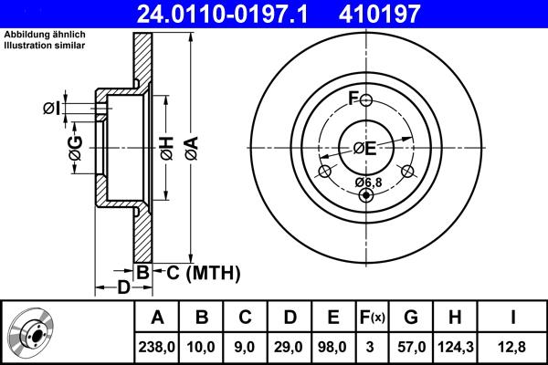 ATE 24.0110-0197.1 - Bremžu diski www.autospares.lv