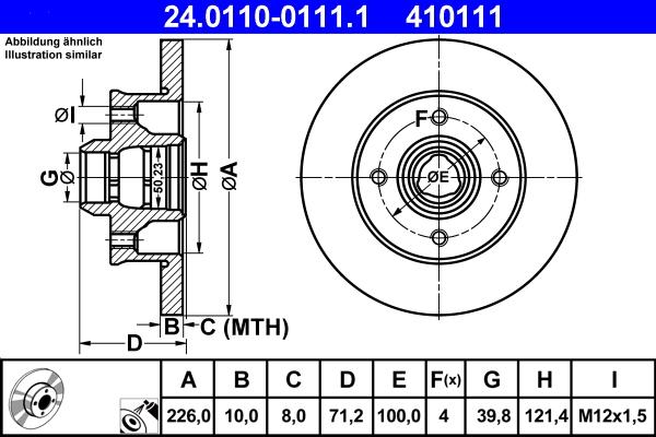 ATE 24.0110-0111.1 - Bremžu diski autospares.lv