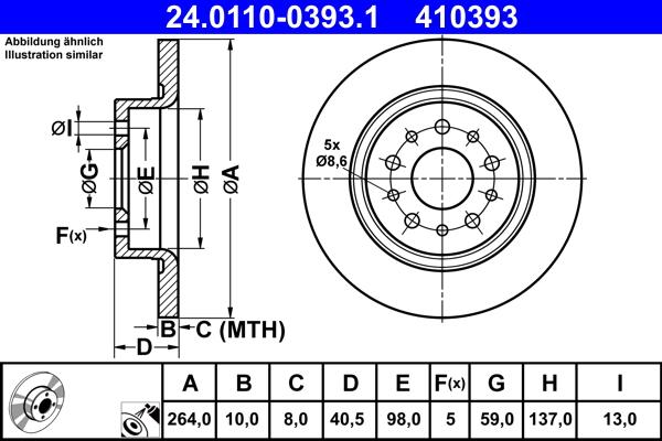 ATE 24.0110-0393.1 - Bremžu diski www.autospares.lv