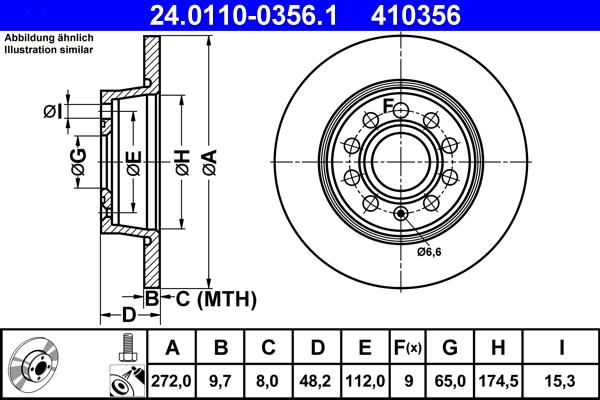 ATE 24.0110-0356.1 - Тормозной диск www.autospares.lv