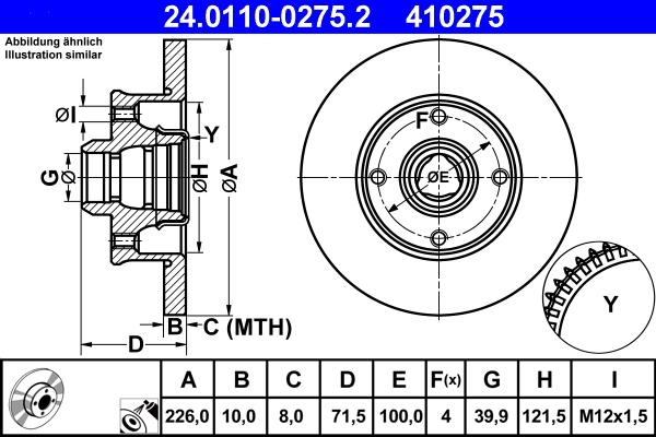 ATE 24.0110-0275.2 - Bremžu diski autospares.lv