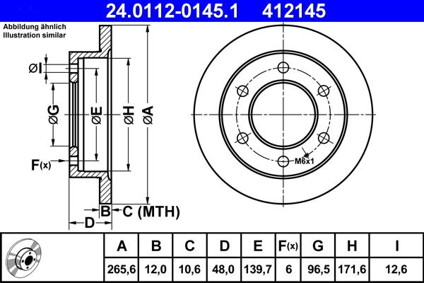 ATE 24.0112-0145.1 - Bremžu diski autospares.lv