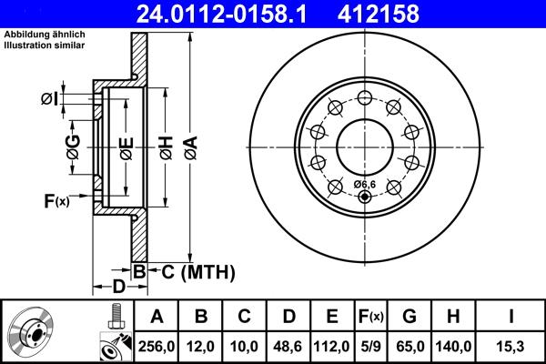 ATE 24.0112-0158.1 - Bremžu diski www.autospares.lv