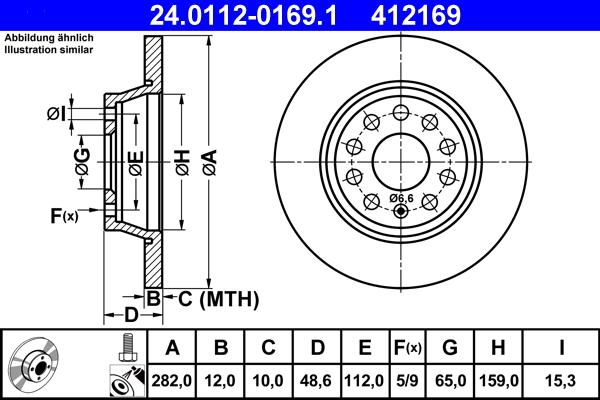 ATE 24.0112-0169.1 - Bremžu diski autospares.lv