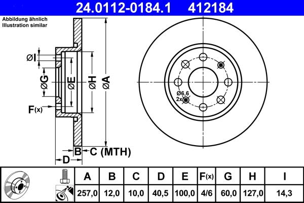 ATE 24.0112-0184.1 - Bremžu diski www.autospares.lv