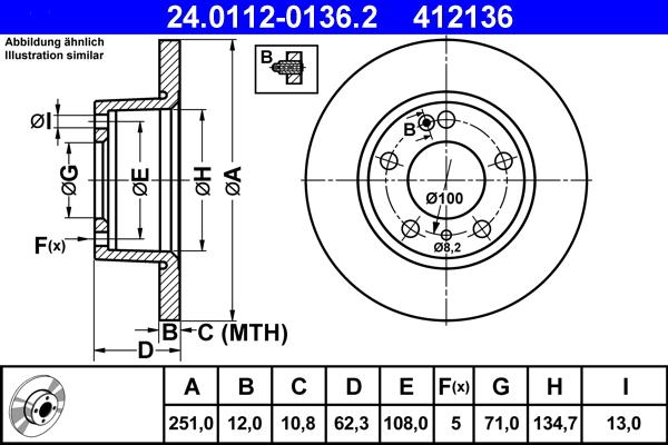 ATE 24.0112-0136.2 - Bremžu diski www.autospares.lv