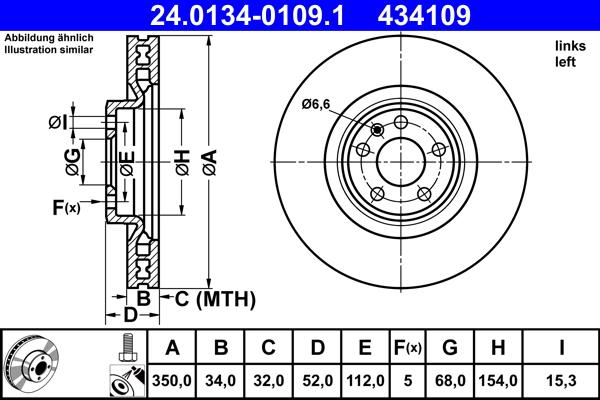 ATE 24.0134-0109.1 - Bremžu diski www.autospares.lv