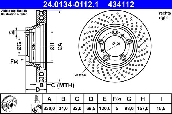 ATE 24.0134-0112.1 - Bremžu diski www.autospares.lv