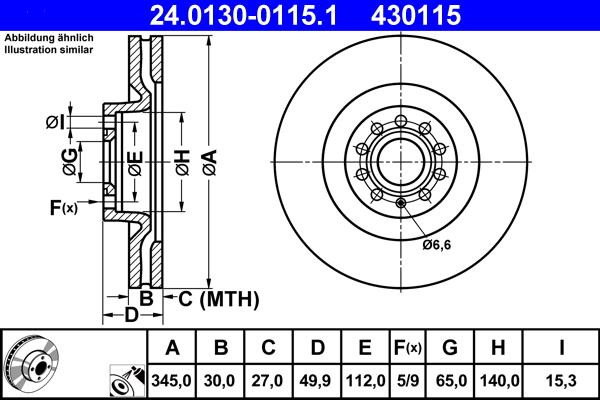 ATE 24.0130-0115.1 - Bremžu diski autospares.lv