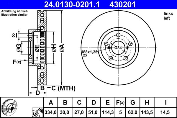 ATE 24.0130-0201.1 - Bremžu diski www.autospares.lv