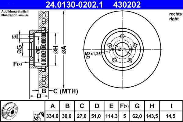 ATE 24.0130-0202.1 - Bremžu diski www.autospares.lv