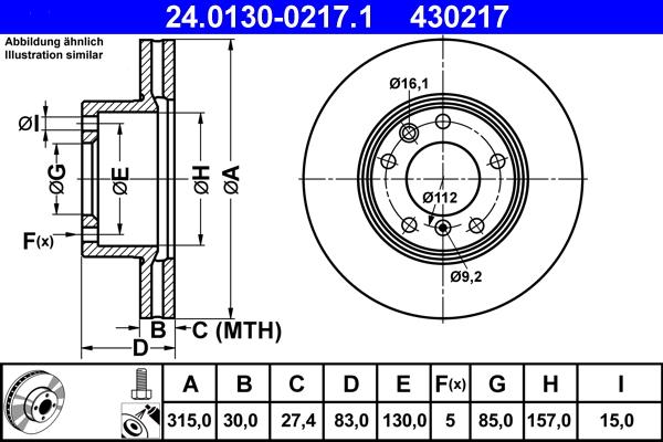 ATE 24.0130-0217.1 - Bremžu diski www.autospares.lv