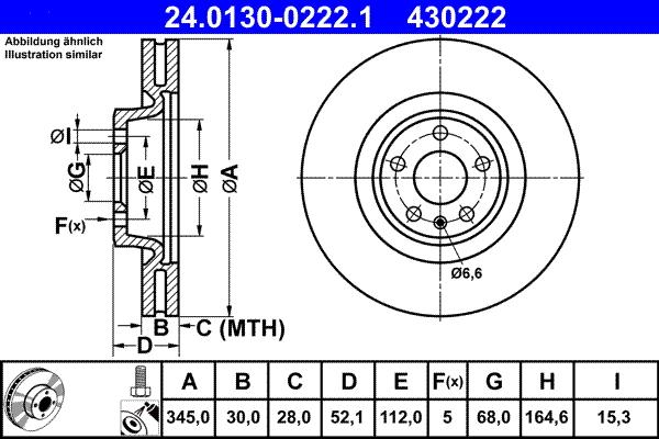 ATE 24.0130-0222.1 - Bremžu diski www.autospares.lv