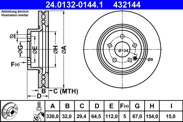 ATE 24.0132-0144.1 - Bremžu diski www.autospares.lv