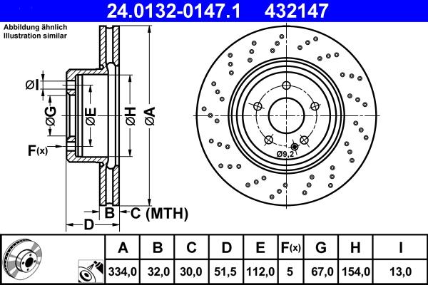 ATE 24.0132-0147.1 - Bremžu diski www.autospares.lv