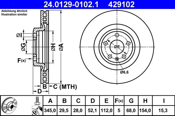 ATE 24.0129-0102.1 - Тормозной диск www.autospares.lv