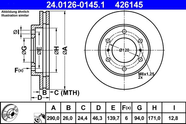 ATE 24.0126-0145.1 - Bremžu diski www.autospares.lv