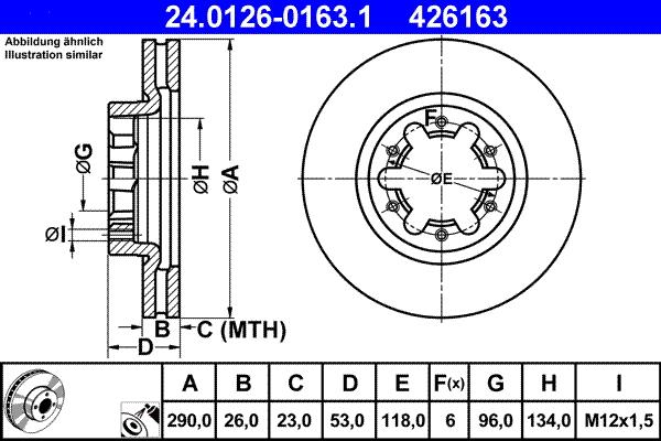 ATE 24.0126-0163.1 - Bremžu diski autospares.lv