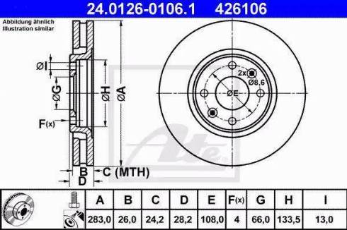 Alpha Brakes HTP-PE-008 - Тормозной диск www.autospares.lv