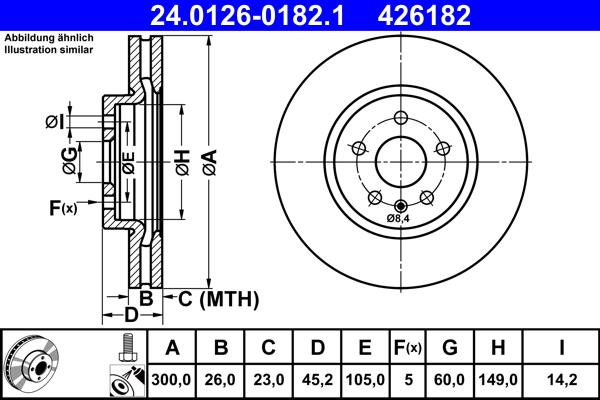 ATE 24.0126-0182.1 - Bremžu diski autospares.lv