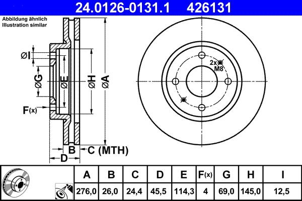 ATE 24.0126-0131.1 - Bremžu diski www.autospares.lv