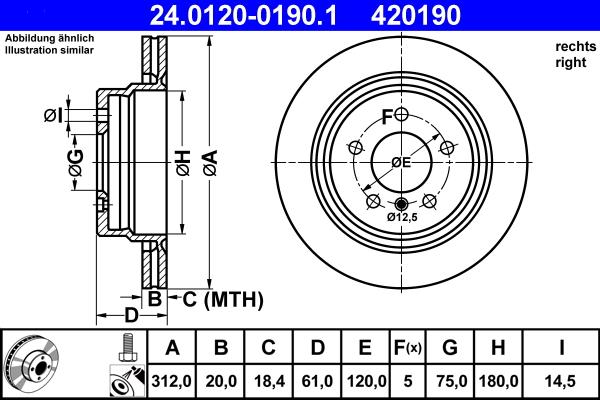 ATE 24.0120-0190.1 - Bremžu diski www.autospares.lv