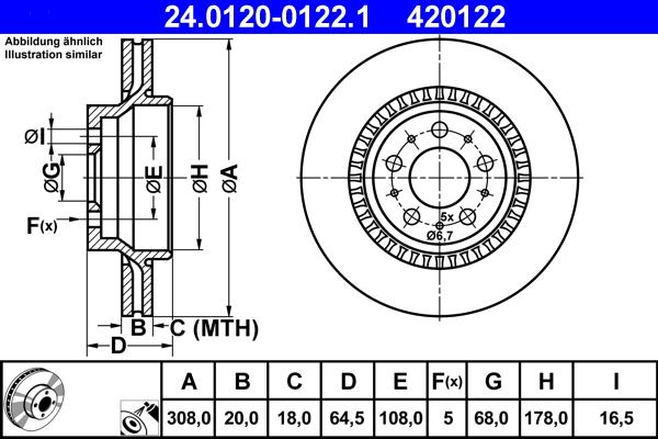 ATE 24.0120-0122.1 - Bremžu diski www.autospares.lv